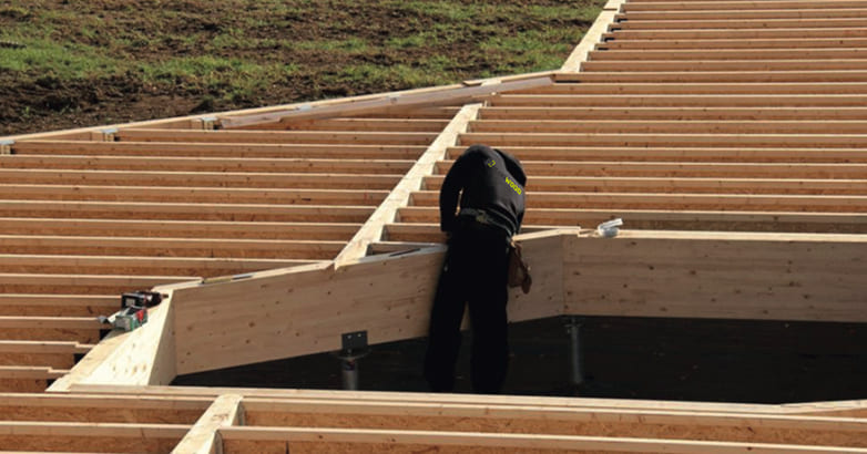 mise en oeuvre dalle bois construction modulaires préfabriquées