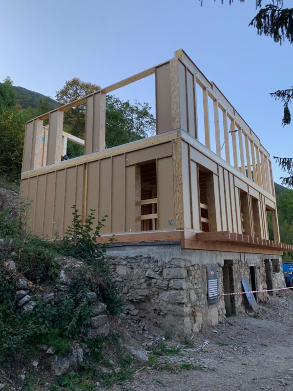 construction bois en blocs modulaires préfabriquées