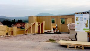 maison passive Alsace construite en blocs modulaires ossature bois écologique