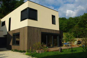 Maison moderne ossature bois Blokiwood