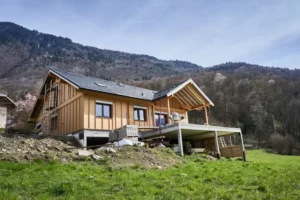 Chantier maison bois Savoie