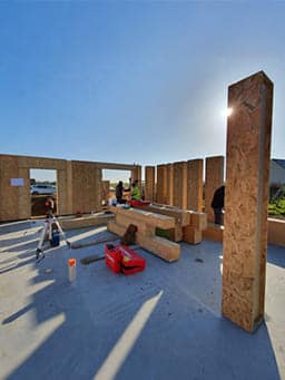 Chantier maison en kit Blokiwood