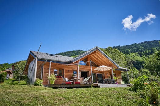 chalet bois blokiwood