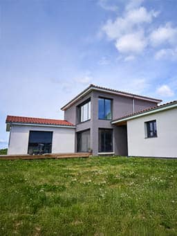 maison bois enduit bicolore