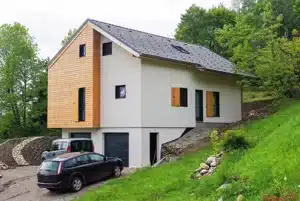 Finitions ossature bois enduit bardage