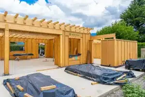 Maison bois en cours de construction Royan