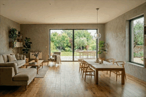 Demeure lyonnaise neuve avec intérieur viroc