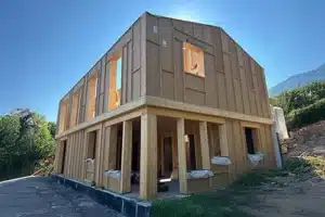 Mur porteur isolé fibre de bois étanche à l'air ouvert a la diffusion de vapeur d'eau