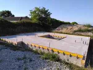 Chantier construction maison bois à Etaules (5)