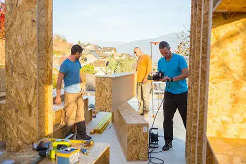 Equipes de pose chantier Blokiwood