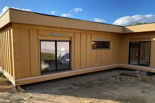 maison blokiwood sur dalle bois et pieux vissés