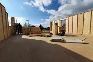 Maison 7 ossature bois cube bardage métallique noir