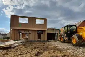 Maison 7 ossature bois cube bardage métallique noir