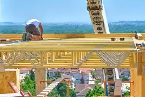 chantier pose poutres posi près de lyon