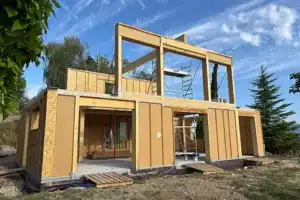 Maison ossature bois en construction
