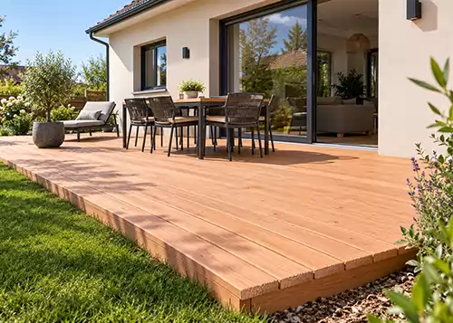 terrasse en bois douglas classique